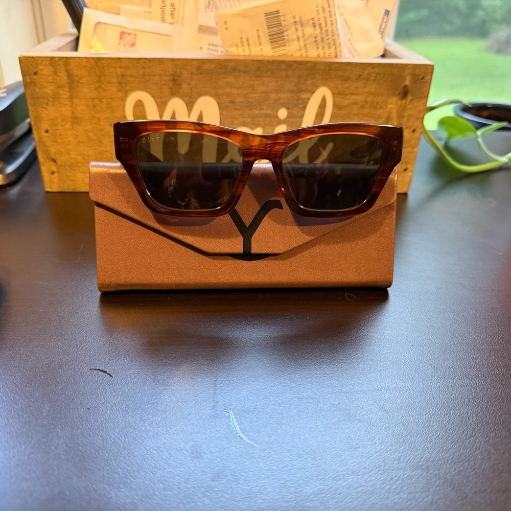 Diff Eyewear Brown Cat-Eye Glasses